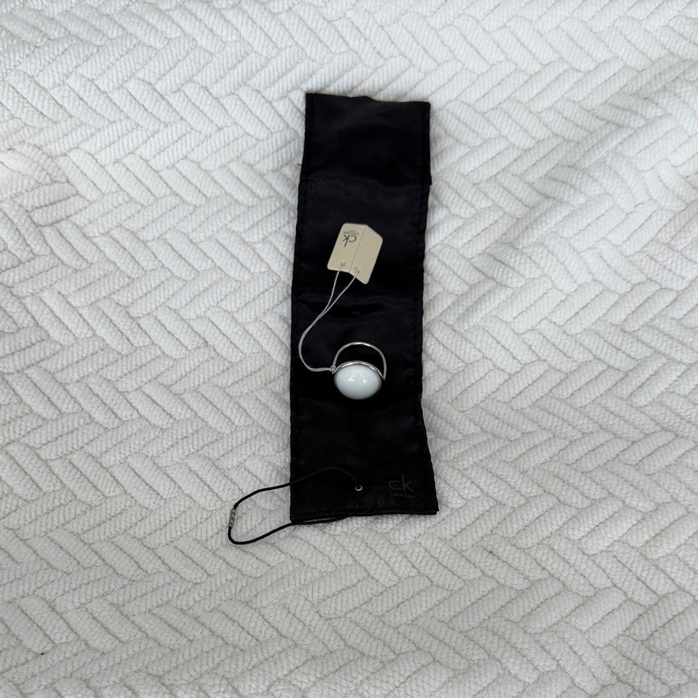 Calvin Klein Black Pouch with Silver Ring